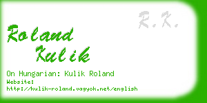 roland kulik business card